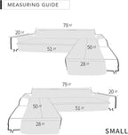 Easy-Going L Shape Sofa Slipcover - Reversible Sectional Couch Cover - Chaise Lounge Cover - Furniture Protector for Pets, Kids & Children - Small, Pink