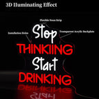 Stop Thinking Neon Sign Led Neon Lights Neon Signs for Wall Decor Light Up Sign for Birthday Party Club Gift