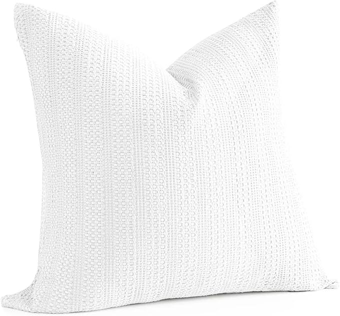 1pc 24x24 Pillow Cover Off White Euro Shams Boho Decorative Throw Pillow Covers Cotton Large Square Pillowcase for Couch Bed