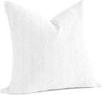 1pc 24x24 Pillow Cover Off White Euro Shams Boho Decorative Throw Pillow Covers Cotton Large Square Pillowcase for Couch Bed