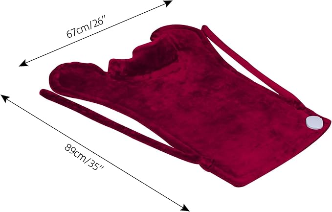 Ruqiji 26" x 35" Neck&Shoulder&Back Heating Pad with Fast-Heating Technology&12 Temperature Settings, Pain Relief for Back/Neck/Shoulders/Menstrual Pain, Christmas Gifts for Women Men Mom Dad(Red)
