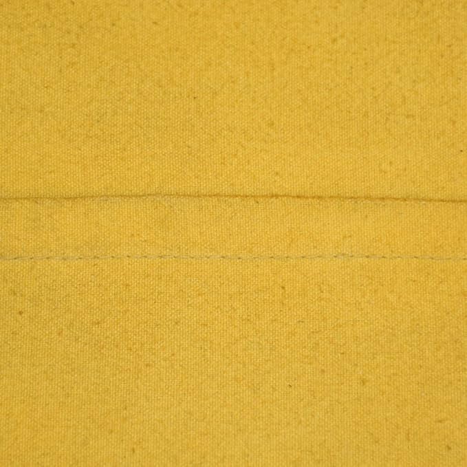 PF12 Square Goat Leather Handmade Eco-Friendly Mustard Pouf - 21" x 21" x 12", Plain Solid, Recycled Foam with Fibre Fill Stuffed