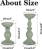 Sziqiqi Retro Iron Candle Holder Vintage Pillar Candles Holders for Table Centerpiece Wedding Birthday Candlelight Dinner Decorative Light Home Décor 2pcs