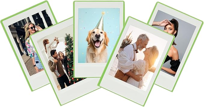 PATIKIL 2x3 Fridge Magnetic Frame, 5Pcs Mini Picture Frames Photo Frame Instant Film Small Picture Holder for Fujifilm Refrigerator, Green