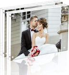 Magicool Premium Acrylic Photo Frame- Magnet Photo Frame -Double Sied Thick Desktop Frames (4x6 2 pack)