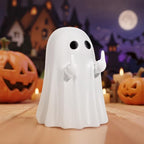 Halloween Ghost Figurine - Spooky Resin Ghost Statue, Cute Finger Ghost Ornaments, Perfect for Indoor & Porch Halloween Decor (Halloween Ghost Figurine)