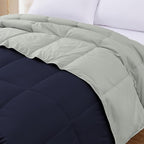 Modern Threads Down Alternative Reversible Comforter Navy/Silver King