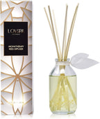 LOVSPA Reed Diffuser Set, Amber Romance Scented Oil Diffuser with Sticks, Home Fragrance Accessories for Bathroom Shelf Decor, Aroma Diffusers for Home or Office Fall Decor, USA Made