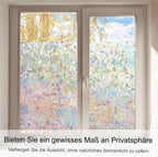 Volcanics Privacy Film Static Clings Vinyl 3D Decals Stickers Rainbow Film for Glass Door Heat Control Anti UV 35.4 x 78.7 Inches