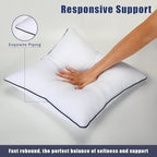 OKBA 24x24 Throw Pillow Inserts Set of 2-Fluffy Square Cushions with 100% Cotton Covers-Decorative White Pillow Fillers for Sofa, Bed, Couch, Living Room, Indoor Hotel Pillows