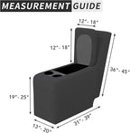 Easy-Going 2-Piece Recliner Console Cover for Reclining Loveseat Covers Stretch Jacquard Middle Console Cover for Recliner Couch and Sofa Dark Gray