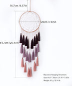 Macrame Dream Catcher for Girls - Large Dream Catchers Boho Wall Decor, Handmade Tassels Ornament Colorful Room Decor for Bedroom Livivng Room Nursery Apartment (Purple Mix)
