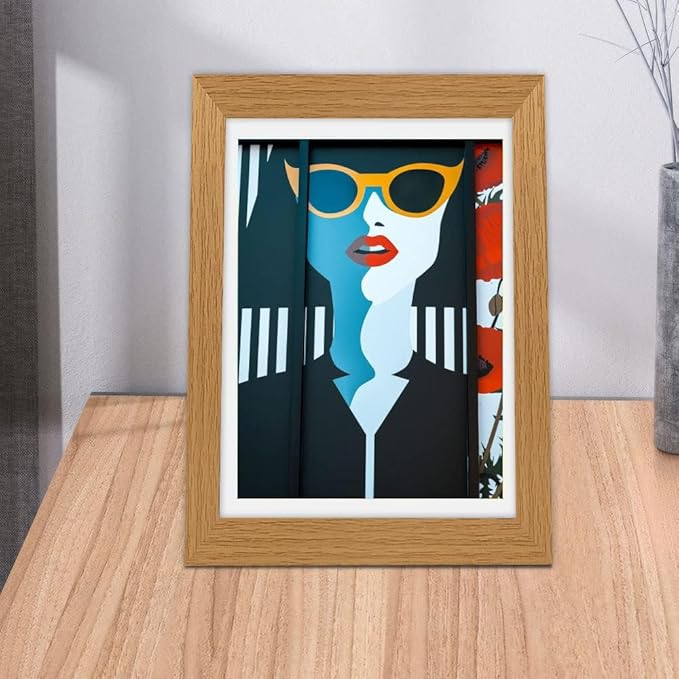 [4-Pack Kids Artwork Frames Changeable - Kids Art Frames Front Opening 8.5 x 11 Holds 150 Pics, Artwork Frames for Kids Art, Kids Art Frame Ideal for Portfolio, Pictures, Drawings (Wood)