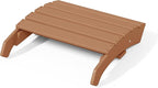 WestinTrends Dylan Outdoor Patio HDPE Adirondack Ottoman Footrest, Teak
