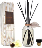 LOVSPA Reed Diffuser Set, Smoked Vanilla Scented Oil Diffuser with Sticks, Home Fragrance Accessories for Bathroom Shelf Decor, Aroma Diffusers for Home or Office Fall Decor, USA Made