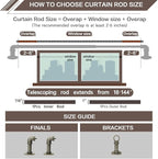 Industrial Curtain Rods 18 to 144 in,Blackout Curtain Rod,Adjustable Length,1 in Diameter Pipe,Wall or Ceiling Mounted,for Bedroom and Living Room (Antique Silver 18” to 144”)