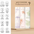 Folkulture Incense Stick with Holder | Set of 6 (120 Fall Insence-Sticks) with 45 Min Burn Time | Non Toxic Myrrh & Lavender Inscents-Stick | Organic Citrus Fall Scents, Vanilla Caramel Incienso