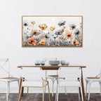 ZUITINGHUA Wood Framed Canvas Wall Art For Living Room Large Wall Decor For Office Bedroom Decorations Flowers Landscape Pictures Farmhouse Paintings Artwork Aesthetic Mural Home Decor 30x60 In