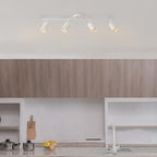 Globe Electric Pratt 4-Light Track Lighting, Matte White, Bulb Not Included