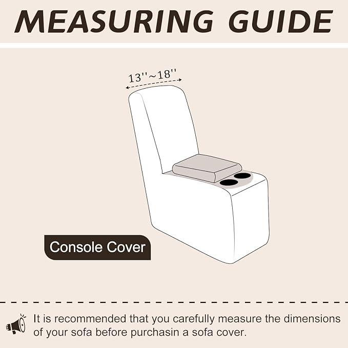 Arfntevss Sectional Recliner Couch Covers Velvet Corner Sectional Sofa Cover for Reclining Couch Stretch L Shape Recliner Slipcover Washable Middle Console Protector (1 Console Cover, Dark Gray)