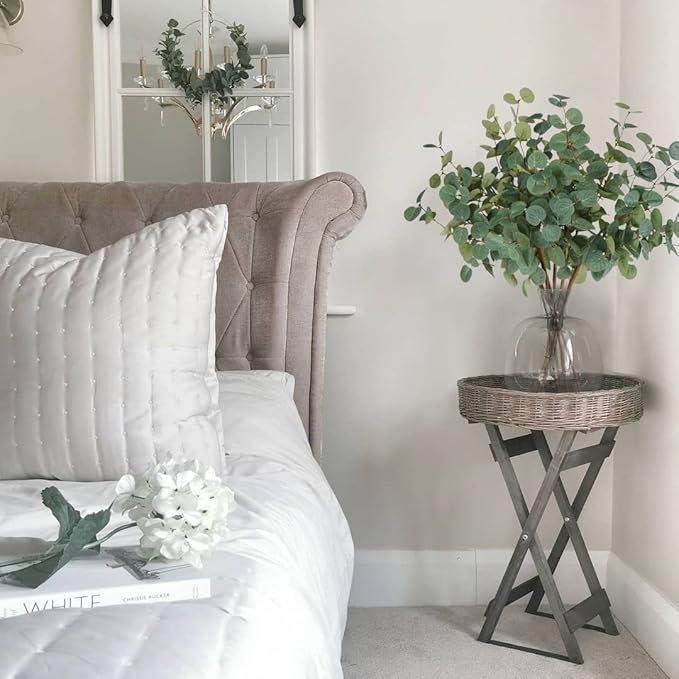 Beferr 6Pcs Artificial Eucalyptus Stems Greenery Stems 24" Tall Fake Plants Decor Faux Floral Stems for Vase Home Party Wedding Decorations