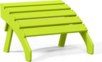 WestinTrends Dylan Outdoor Patio HDPE Adirondack Ottoman Footrest, Lime