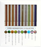 Incense Sticks, 10 Scents Collection, Korean Incense Stick, Over 90% Natural Scents, Vegan, Premium Quality