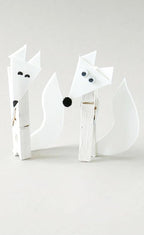 DECORA 3.5cm Sturdy White Wooden Mini Clothespin Photo Clips Pack of 100