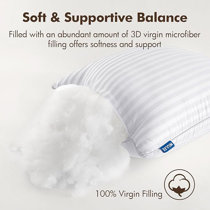 MIULEE 22x22 Pillow Inserts, Firm and Fluffy Decorative Throw Pillows for Couch Sofa Bed, Down Alternative with 100% Cotton Cover Pack of 4