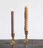 Antique Brass Iron Taper Candle Holders - Candlestick Holder for Weddings, Dining, and Parties, Candle Stand Set of 2