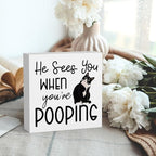 Funny Bathroom Decor Are You Pooping Cat Sign Funny Bathroom Toilet Table Decoration Funny Cat Gifts Bathroom Wall Decor Cat Gifts for Women Gifts for Cat Lovers, Bathroom Wooden Box Sign Decor