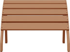 WestinTrends Dylan Outdoor Patio HDPE Adirondack Ottoman Footrest, Teak