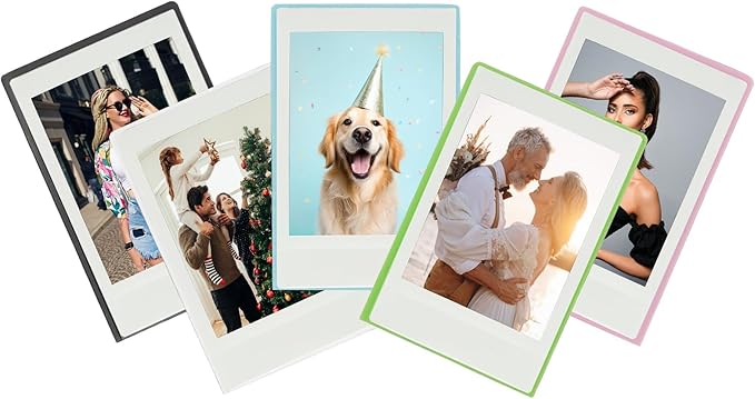 PATIKIL 2x3 Fridge Magnetic Frame, 5Pcs Mini Picture Frames Photo Frame Instant Film Small Picture Holder for Fujifilm Refrigerator, 5 Colors