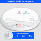 Rechargeable Motion Sensor Light with Remote,7.5inch 600LM 10000mAh Battery Powered Ceiling Light Motion Sensor Battery Operated Lights indoor,Battery Pir Light for Loft Garage Hallway Bathroom-2Pack