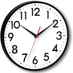 16 Inch Wall Clock, Large Wall Clocks Battery Operated, Big Silent Non-Ticking Analog Clock Decorative for Living Room, Office, Kitchen, Outdoor,Classroom, Bedroom, Bathroom, School(Black)
