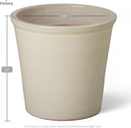 Emissary Round Stoneware Planter (Parent SKU 12012) (Cream, 13" D x 12" H)