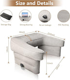 Inflatable Lap Pillow for Gaming, Reading & Bed Couch Rest Pillows, Foldable Laptop Pillow Arm Rest for Adult Playing Working, Portable Large Gamer Pillow Desktop for Sitting in Bed Sofa Floor