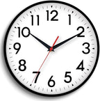 16 Inch Wall Clock, Large Wall Clocks Battery Operated, Big Silent Non-Ticking Analog Clock Decorative for Living Room, Office, Kitchen, Outdoor,Classroom, Bedroom, Bathroom, School(Black)