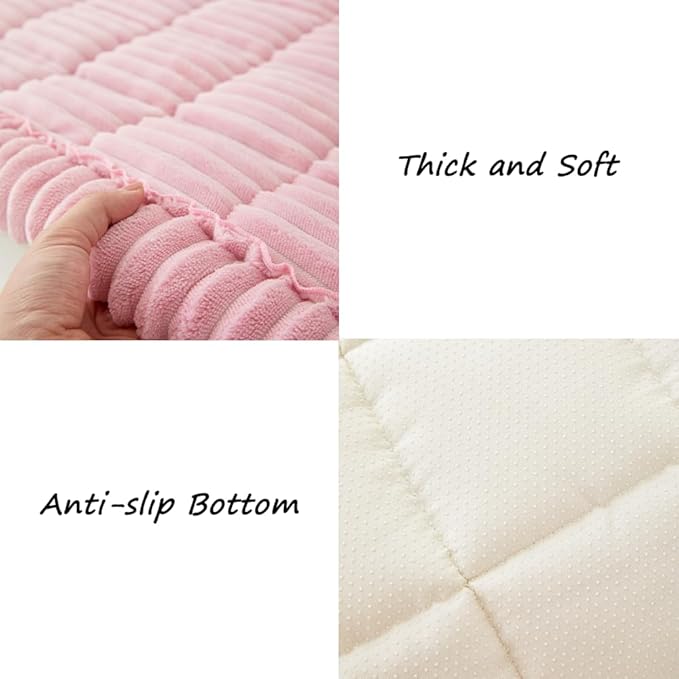 Couch Cover for Dogs Washable, Fuzzy Pet Couch Covers for 3 Cushion Sofa Pet Friendly, Non Slip Sofa Cover (Pink, 27.6" x 70.9"/70 x 180cm)