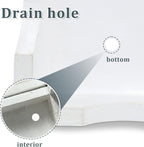 Bdor 2 Pack 26in Farmhouse White Waterproof Wood Metal Decorative Lanterns with Remote Control, Timer, Tempered Glass, Flameless Pillar Candles, Decorative Lanterns for Front Porch, Wedding