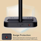 LED Desk Lamp with USB Charging Port: Eye-Care Technology - 1 Type-C, 1 USB-A Charging Port, 2 AC Power Outlets, Desk Lamps for Home Office, Study, Bedroom