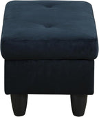 Ottoman Rectangular Storage Ottoman Bench, Flannel Footrest Stool Footstool with Lid for Living Room, Bedroom, Entryway, Brown, 28.5"x19"x17.5"