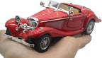 1:28 Scale Pullback Diecast Metal Antique Classic Model Cars Collectible Toy Gifts (Red,Length 6.5in/16.8cm)