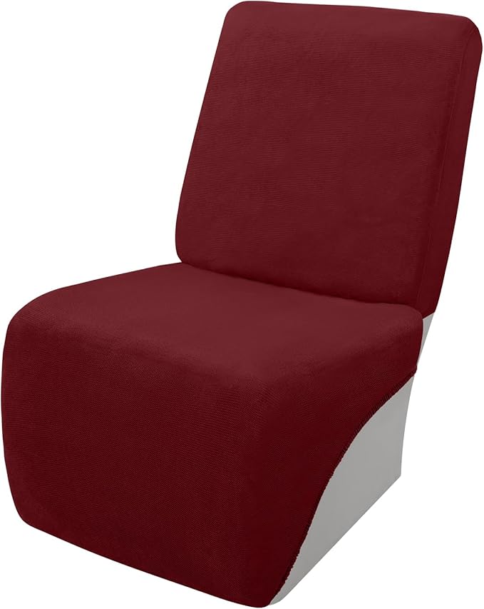 Arfntevss Sectional Recliner Couch Covers Velvet Corner Sectional Sofa Cover for Reclining Couch Stretch Soft L Shape Recliner Slipcover Washable Additional Seat Protector (1 Seat Cover, Wine Red)