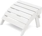 KINGYES Folding Adirondack Ottoman for Adirondack Chair, White