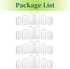 Small Glass Bud Vases for Centerpieces – Hewory 24pcs Clear Blown Single Flower Vases Bulk, Modern Mini Cylinder Vase Set for Wedding Anniversary Birthday Party Events Home Living Room Table Decor