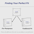 20x20 Pillow Inserts Set of 2, Machine Washable Soft Fluffy Hypoallergenic Virgin Polyester Premium Throw Pillow Stuffer, Decorative Cushion for Bed, Couch, Sofa,Indoor - White