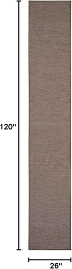 Nourison Home Positano 10' Runner Natural Fabric Modern Area Rug (10' Runner)