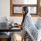 Nuzzie Chunky Knit Weighted Blanket - Breathable, Cooling, Hand Made Knit Throw Blanket for Sleep - Machine Washable, Stylish Decor Design (Misty Grey, Queen | 22lbs | 60"x80")