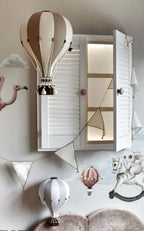 Decorative Hot Air Balloon Baby Shower Centerpieces - Nursery and Toddler Room Bedroom Decor - Home Decorations - Gold/Beige